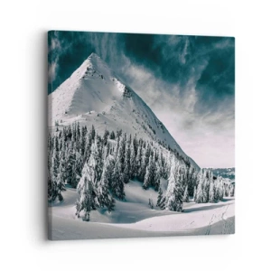 Schilderen op canvas - Het land van sneeuw en ijs - 30x30 cm