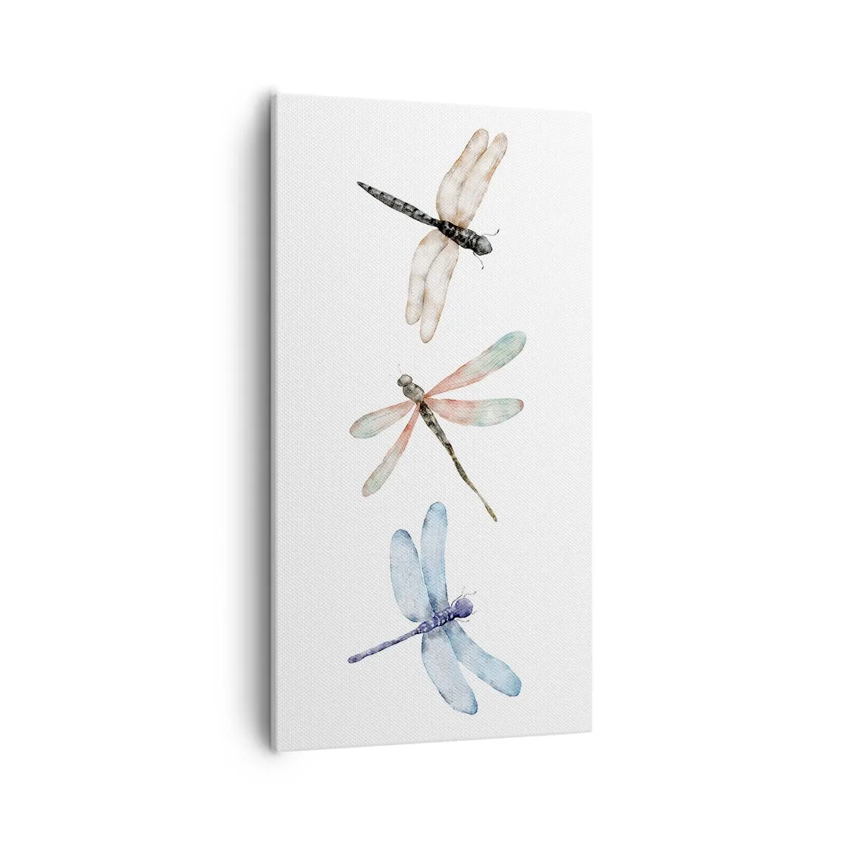 Schilderen op canvas - Gewichtloze libellen - 55x100 cm