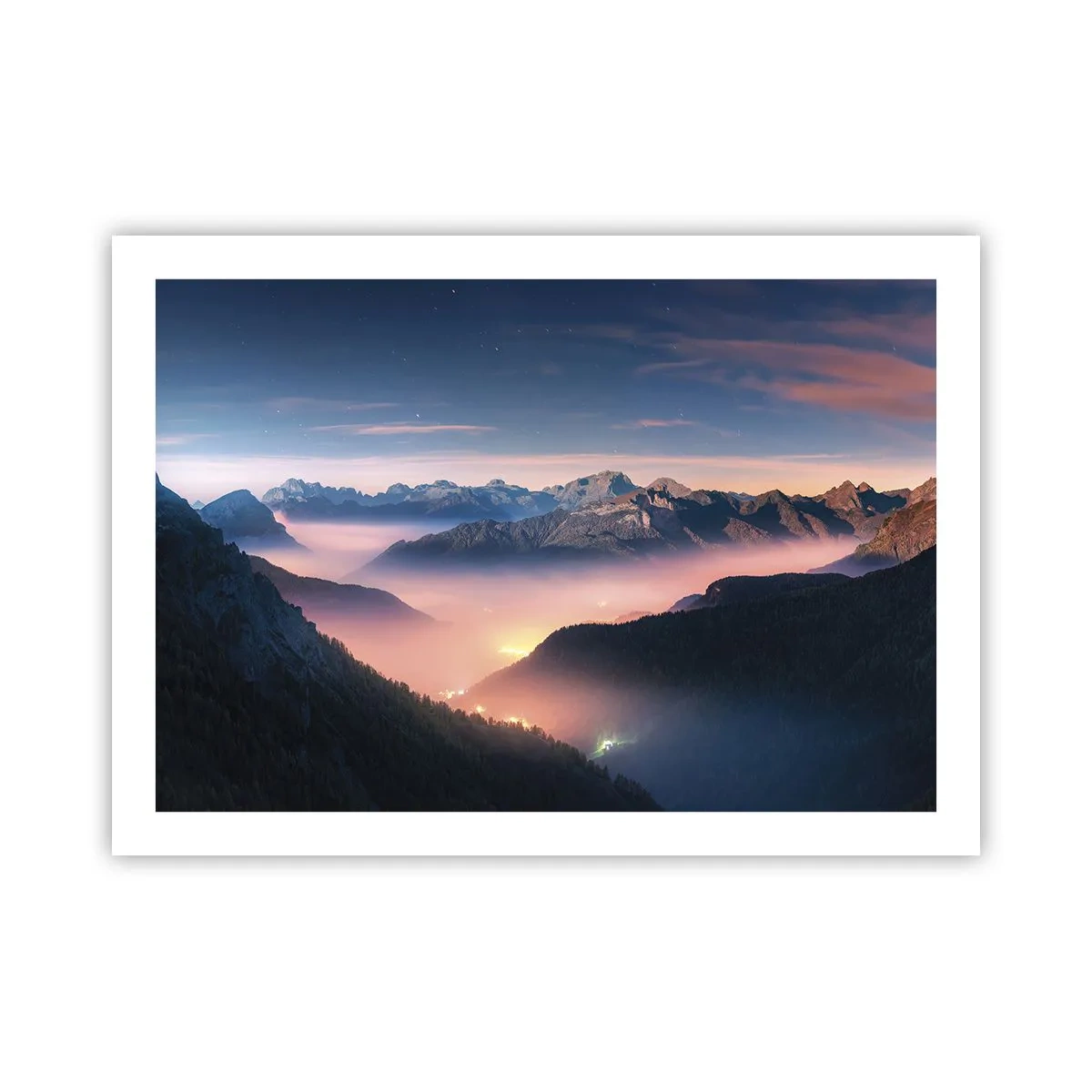 Poster - Licht in de dalen - 70x50 cm