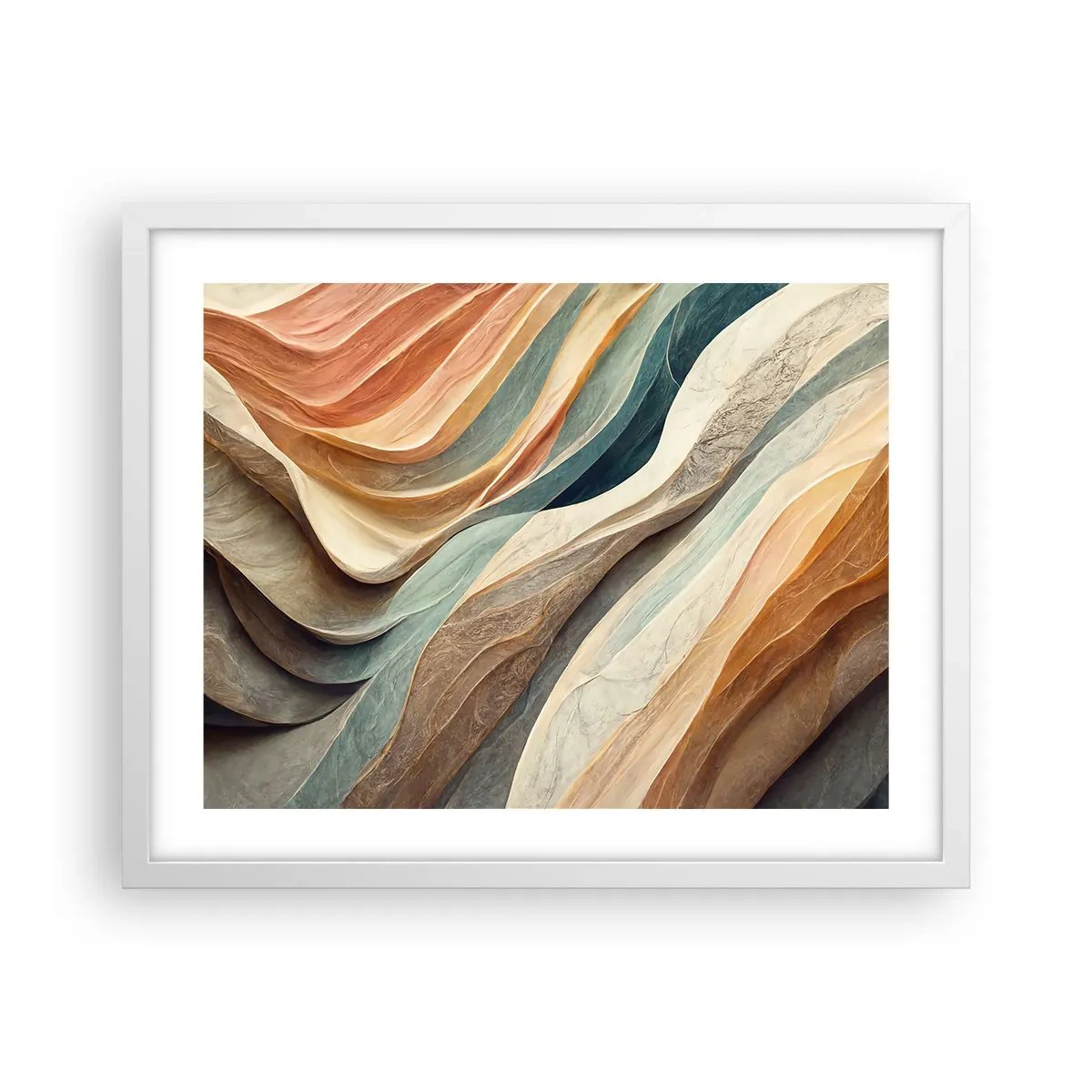 Poster in een witte lijst - Het moment vóór de verandering - 50x40 cm