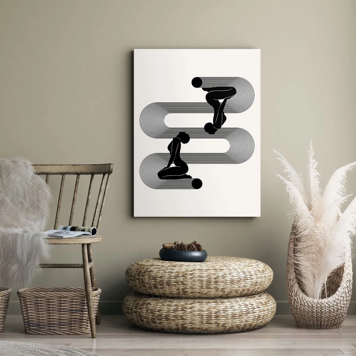 Schilderen op canvas - Sensuele symmetrie - 50x70 cm