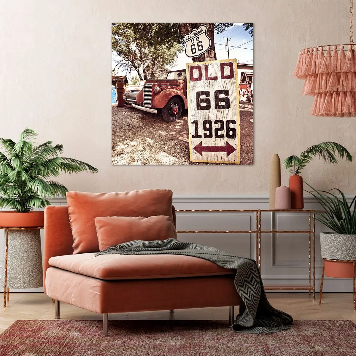 Schilderen op canvas - Een legende van de Amerikaanse provincie - 60x60 cm