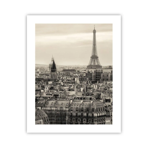 Poster - Over de daken van Parijs - 40x50 cm