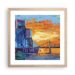 Een poster in een licht eiken lijst - Cultuur en natuur - 40x40 cm