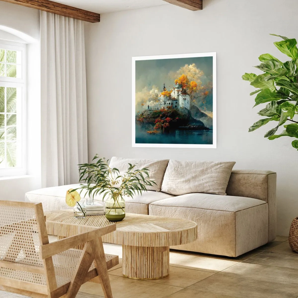 Poster - Het begin van een romantisch verhaal - 40x40 cm