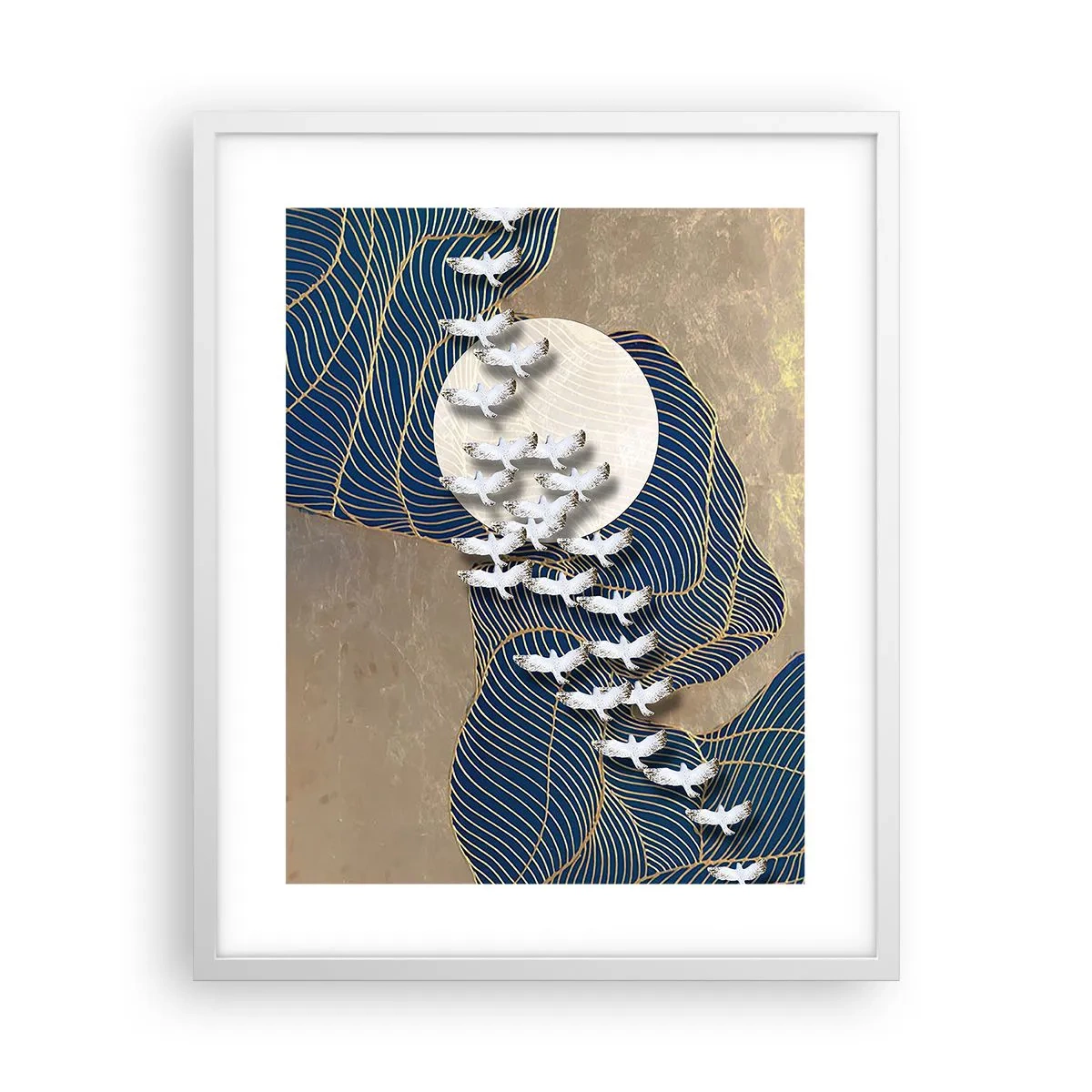 Poster in een witte lijst - Vrijheid, dwalen, gemeenschap - 40x50 cm