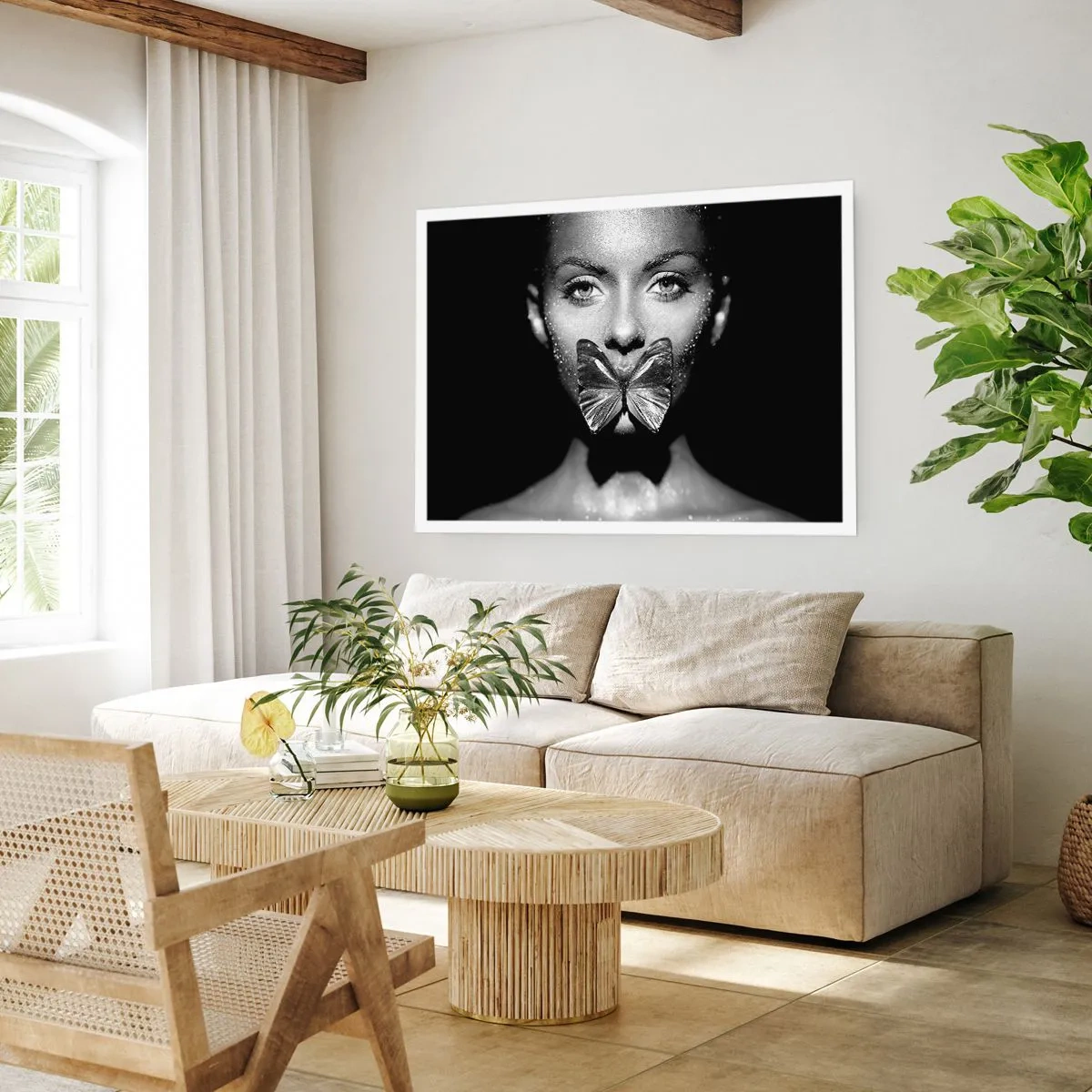 Poster - Vlinder kus - 100x70 cm