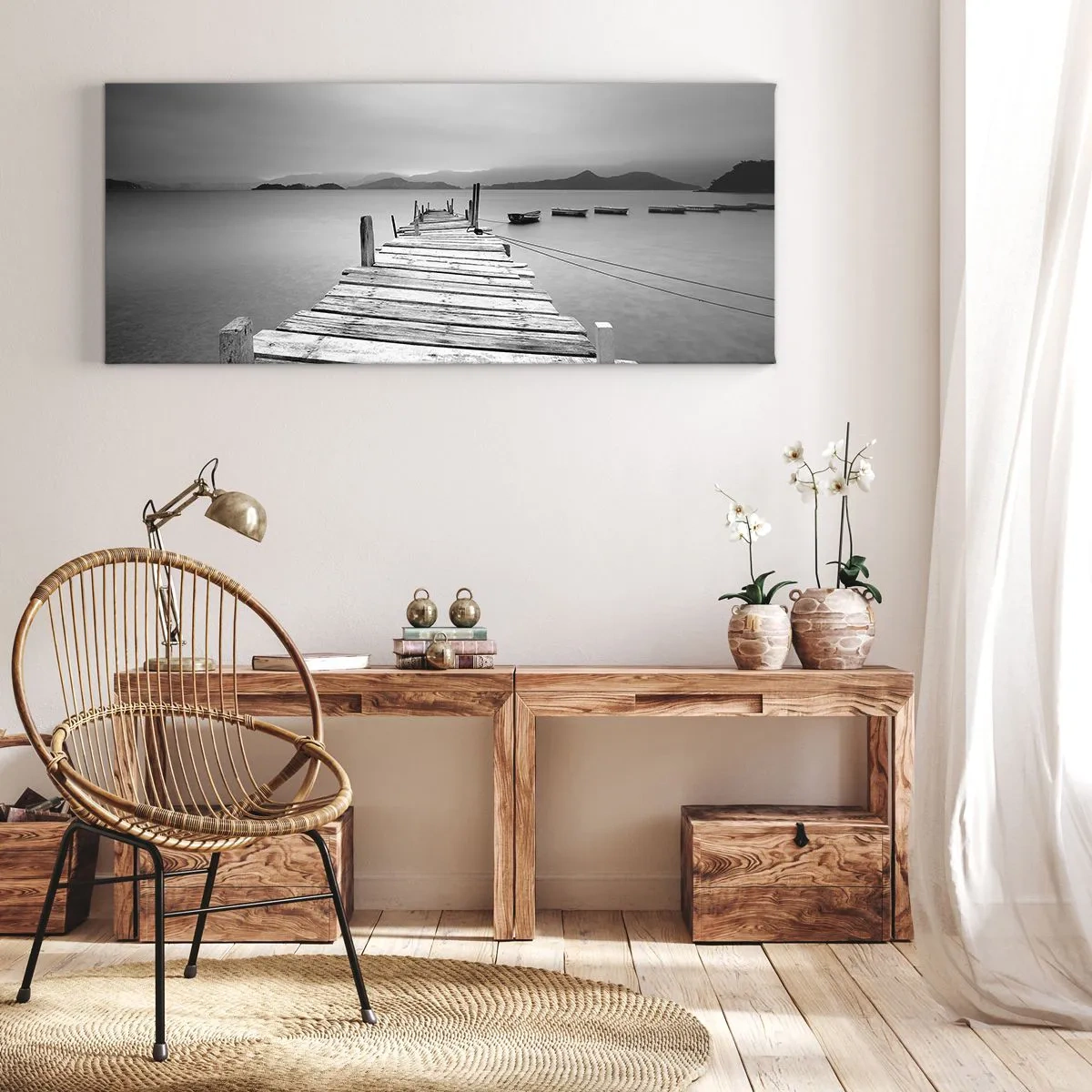 Schilderen op canvas - Achter bergen en zeeën - 160x50 cm