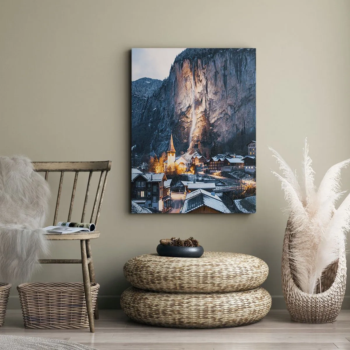 Schilderen op canvas - De stralende geest van de winter - 55x100 cm