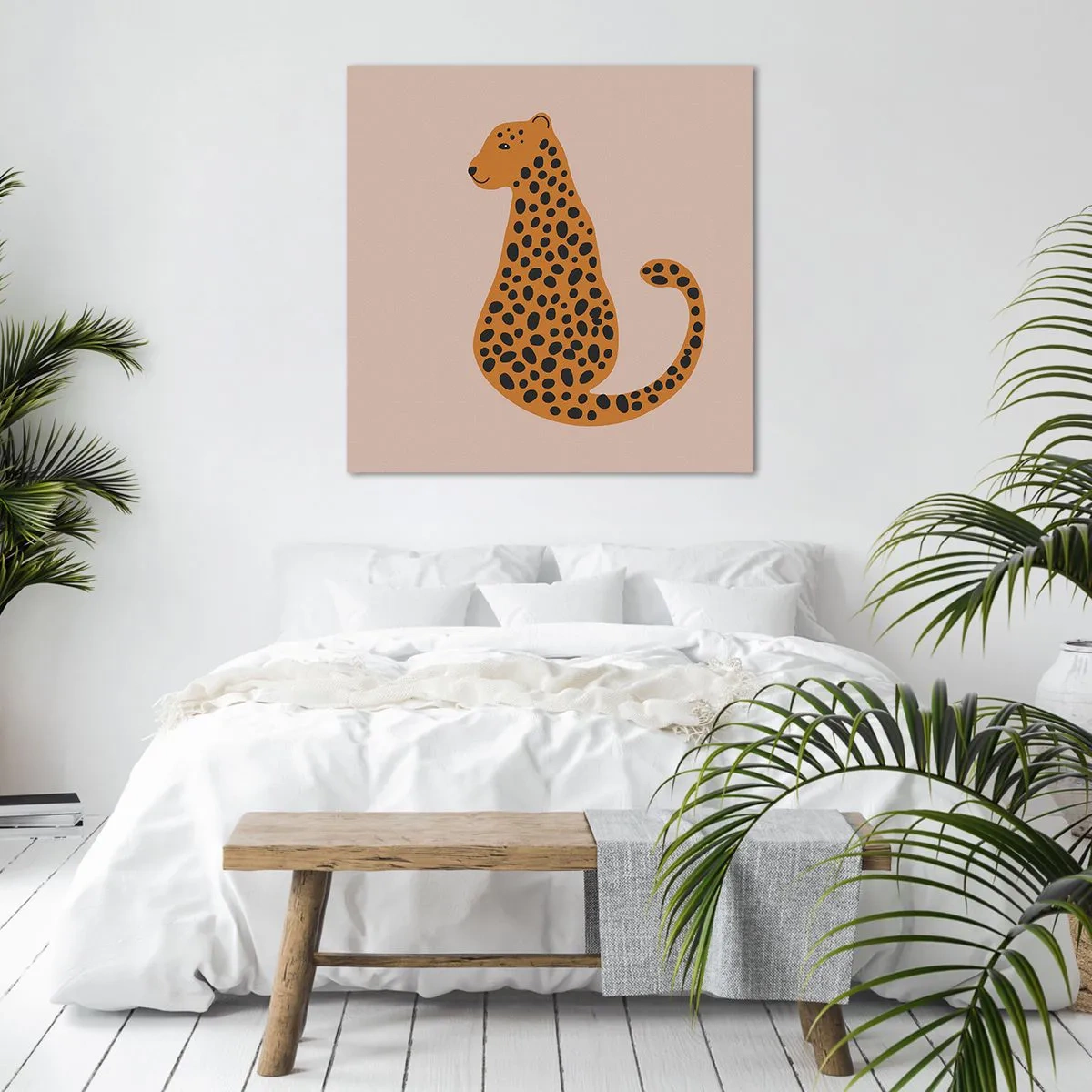 Schilderen op canvas - Luipaardprint is een modieus print - 30x30 cm