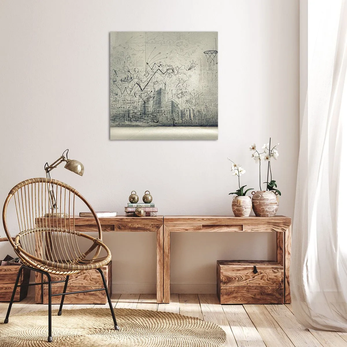 Schilderen op canvas - Mijn geweldige stadsleven - 70x70 cm