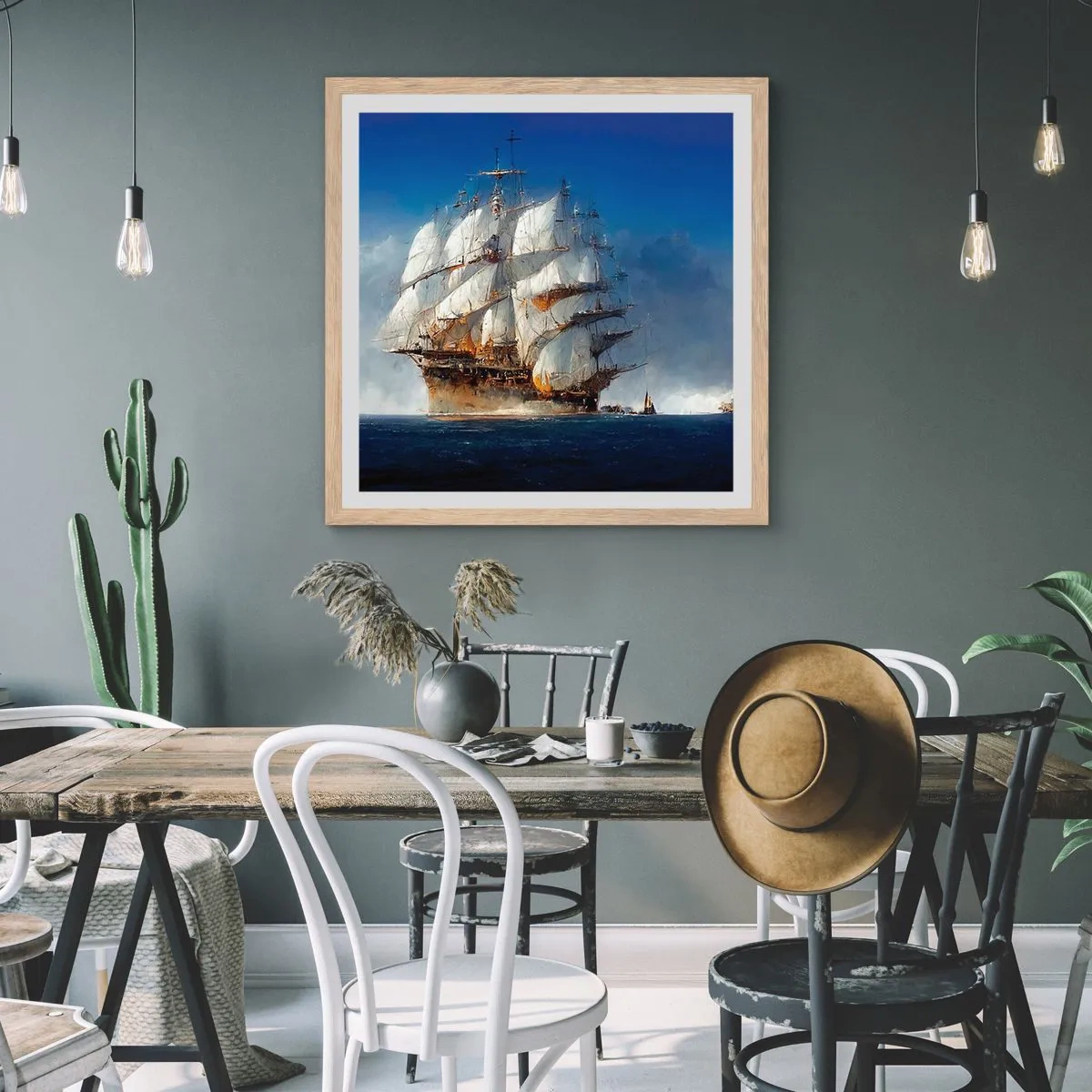 Een poster in een licht eiken lijst - The great glory! - 30x30 cm