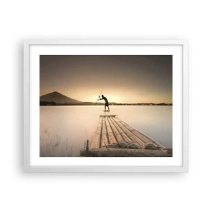 Poster in een witte lijst - Voor het slapen gaan - 50x40 cm