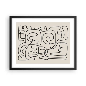 Poster in een zwarte lijst - Volg het pad - 50x40 cm