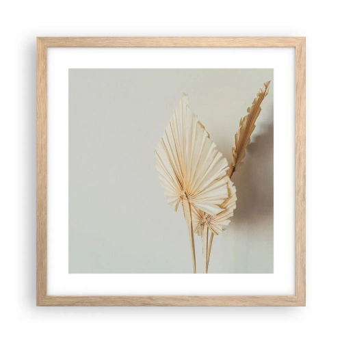 Een poster in een licht eiken lijst - Wanneer je verlichting nodig hebt - 40x40 cm