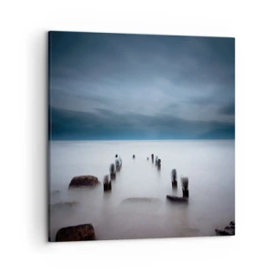 Schilderen op canvas - Peinzend meer - 50x50 cm