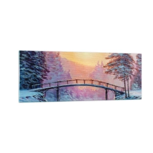 Schilderen op glas - Vier seizoenen - winter - 140x50 cm