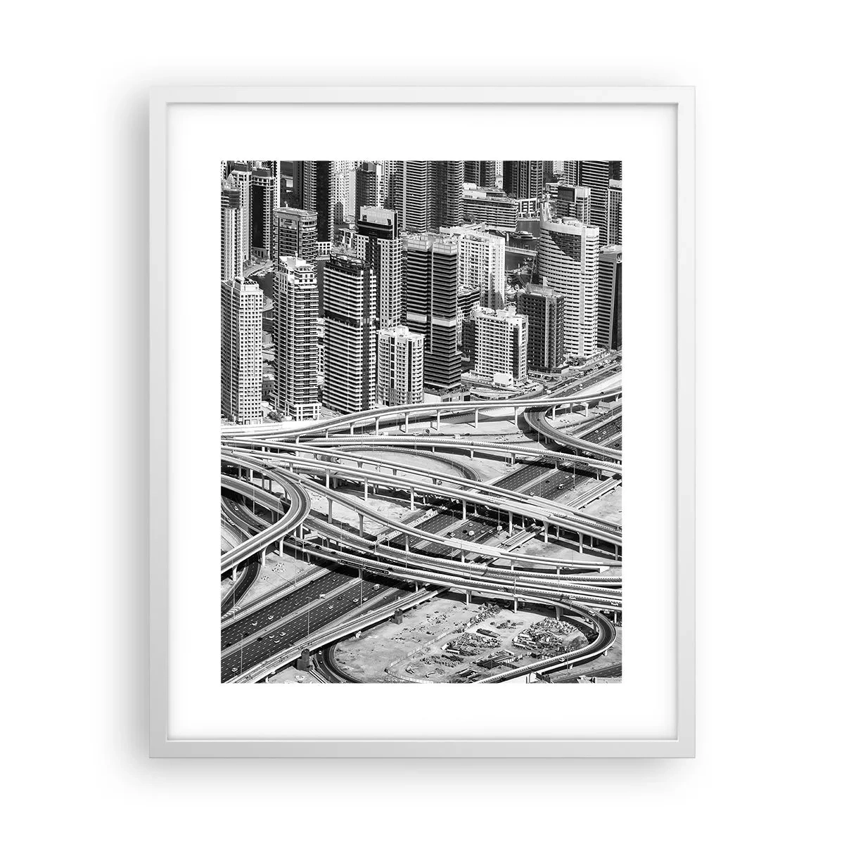 Poster in een witte lijst - Dubai - de onmogelijke stad - 40x50 cm