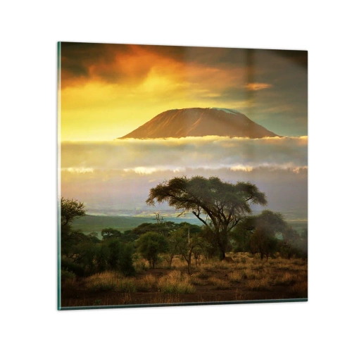 Schilderen op glas - Een reizigersdroom - 50x50 cm
