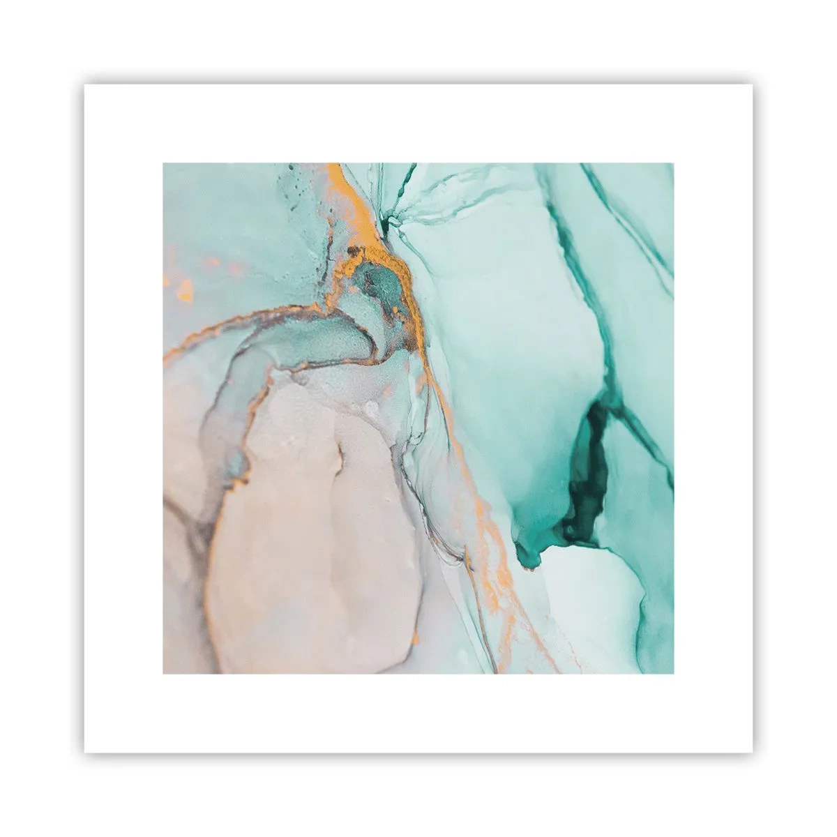 Poster - Een dans van vormen en kleuren - 30x30 cm