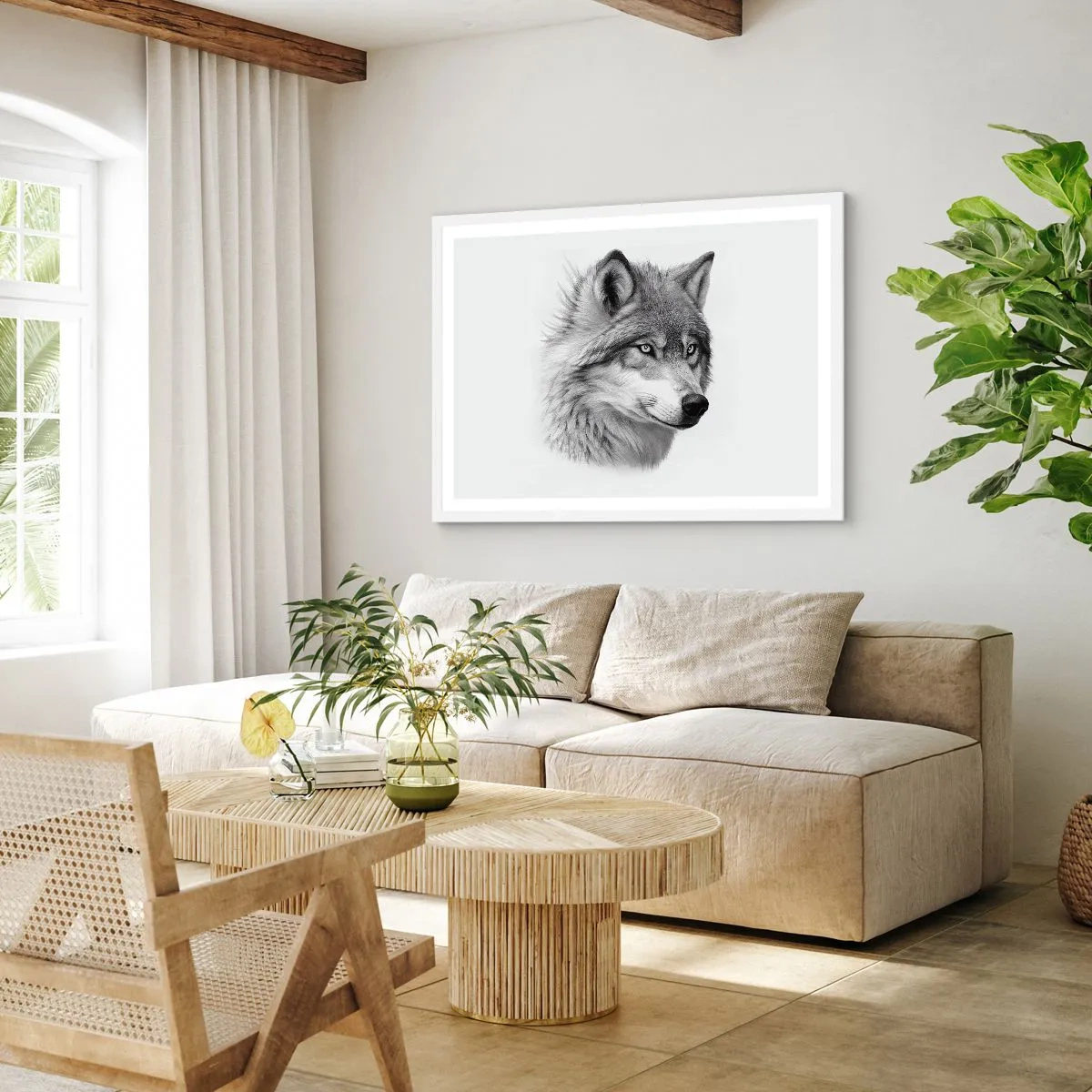 Poster in een witte lijst - Alfa – zonder twijfel - 91x61 cm