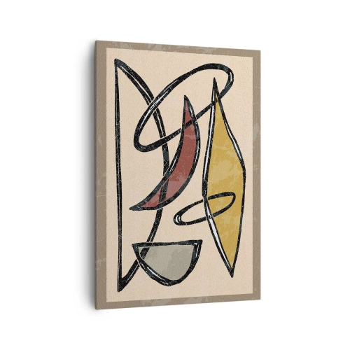 Schilderen op canvas - Compositie – bogen en ovalen - 70x100 cm