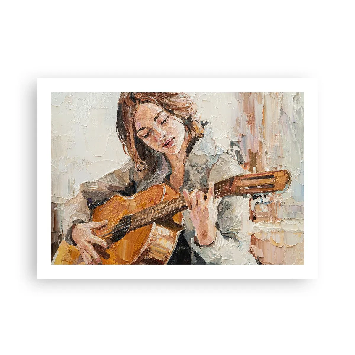 Poster - Concerto voor gitaar en een meisjeshart - 70x50 cm
