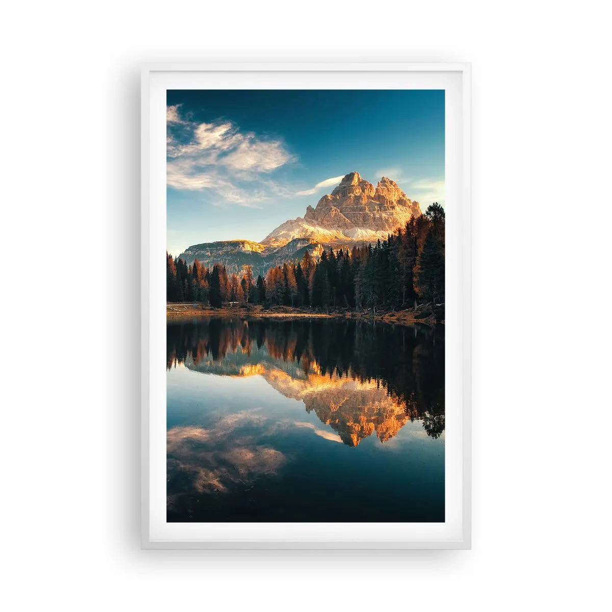 Poster in een witte lijst - Dubbel landschap - 61x91 cm