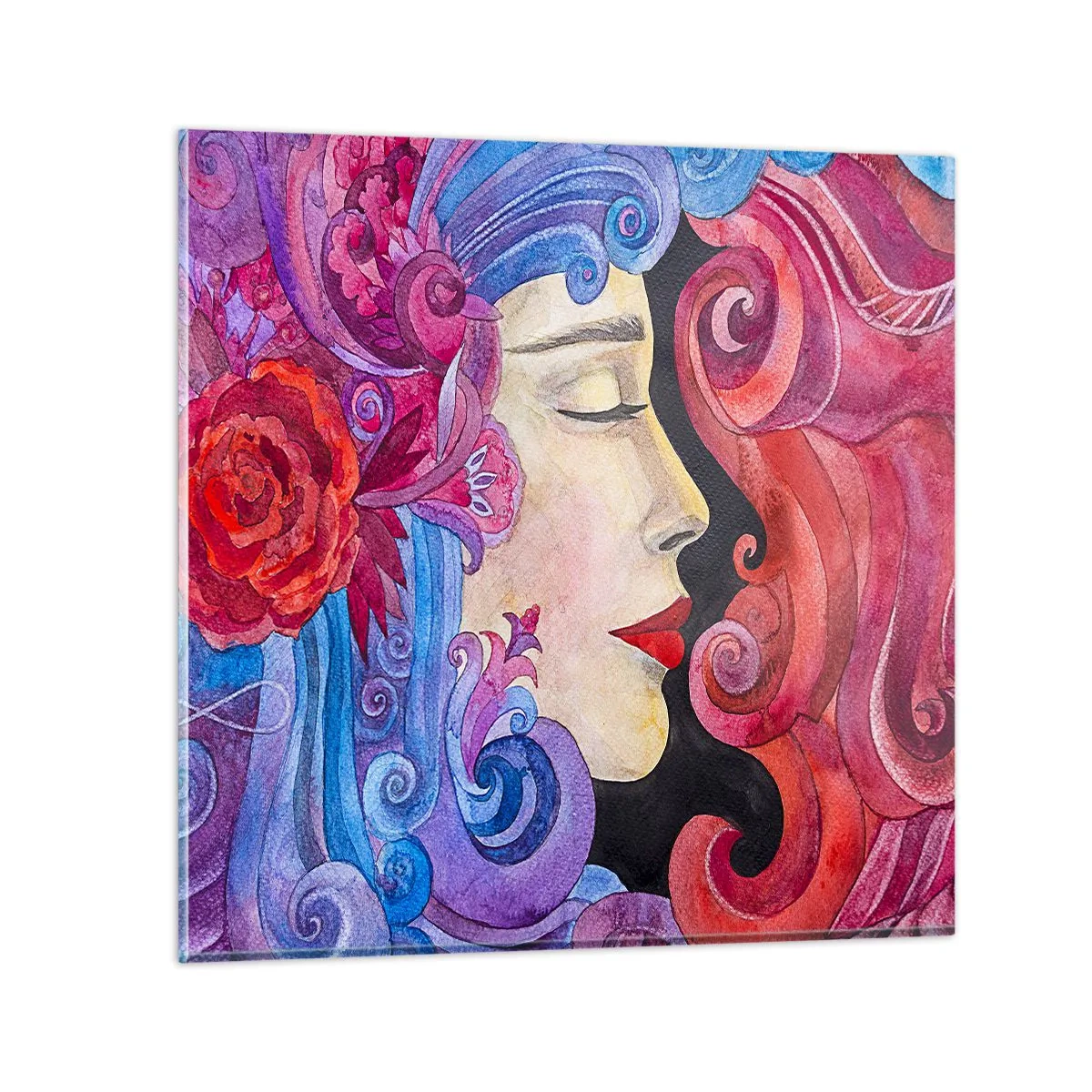 Schilderen op glas - De Art Nouveau leeft nog - 30x30 cm