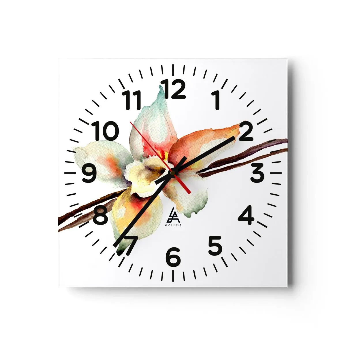 Wandklok - Klok - Zoetheid gemorst met verf - 40x40 cm