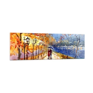 Schilderen op glas - Samen tot de grens van de tijd - 160x50 cm