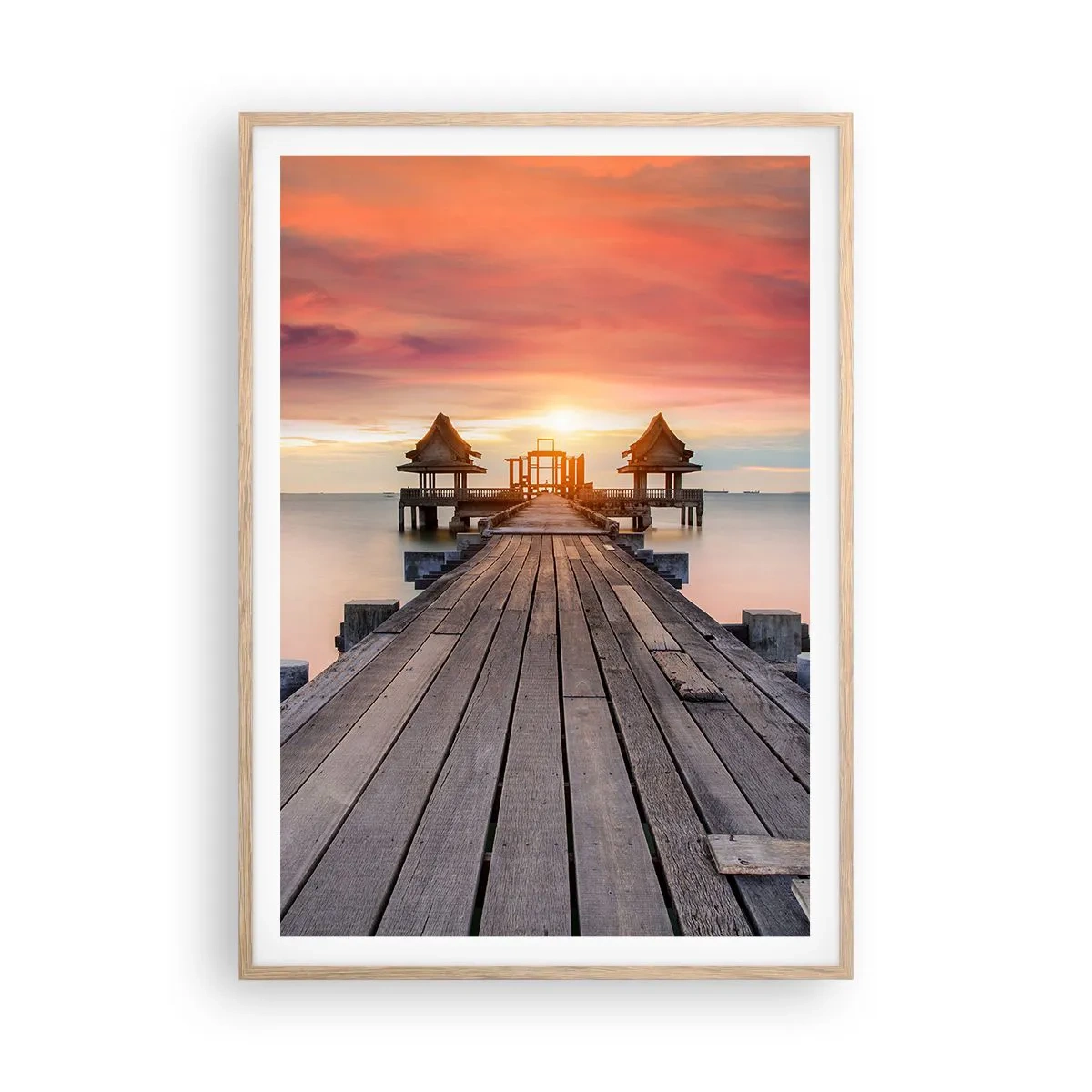 Een poster in een licht eiken lijst - West in het Oosten - 70x100 cm