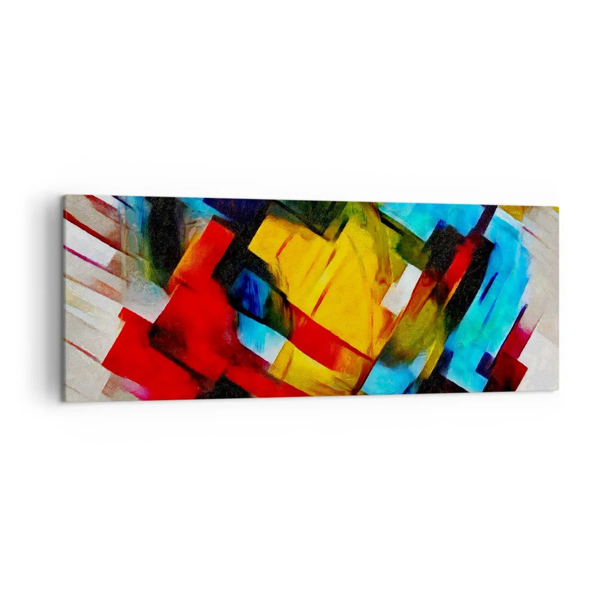 Schilderen op canvas - Een veelkleurig lagen koekje - 140x50 cm