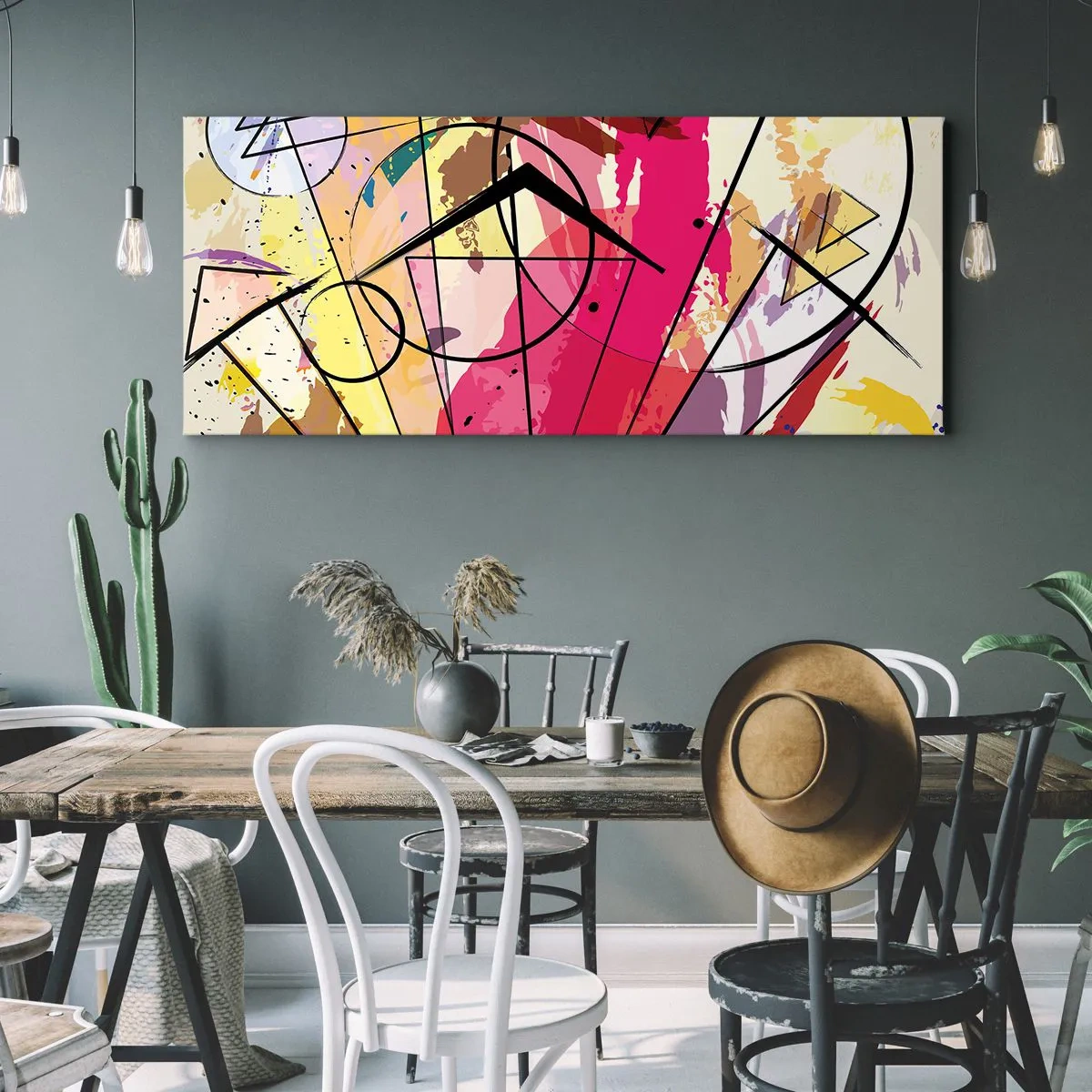 Schilderen op canvas - Explosie - 120x50 cm