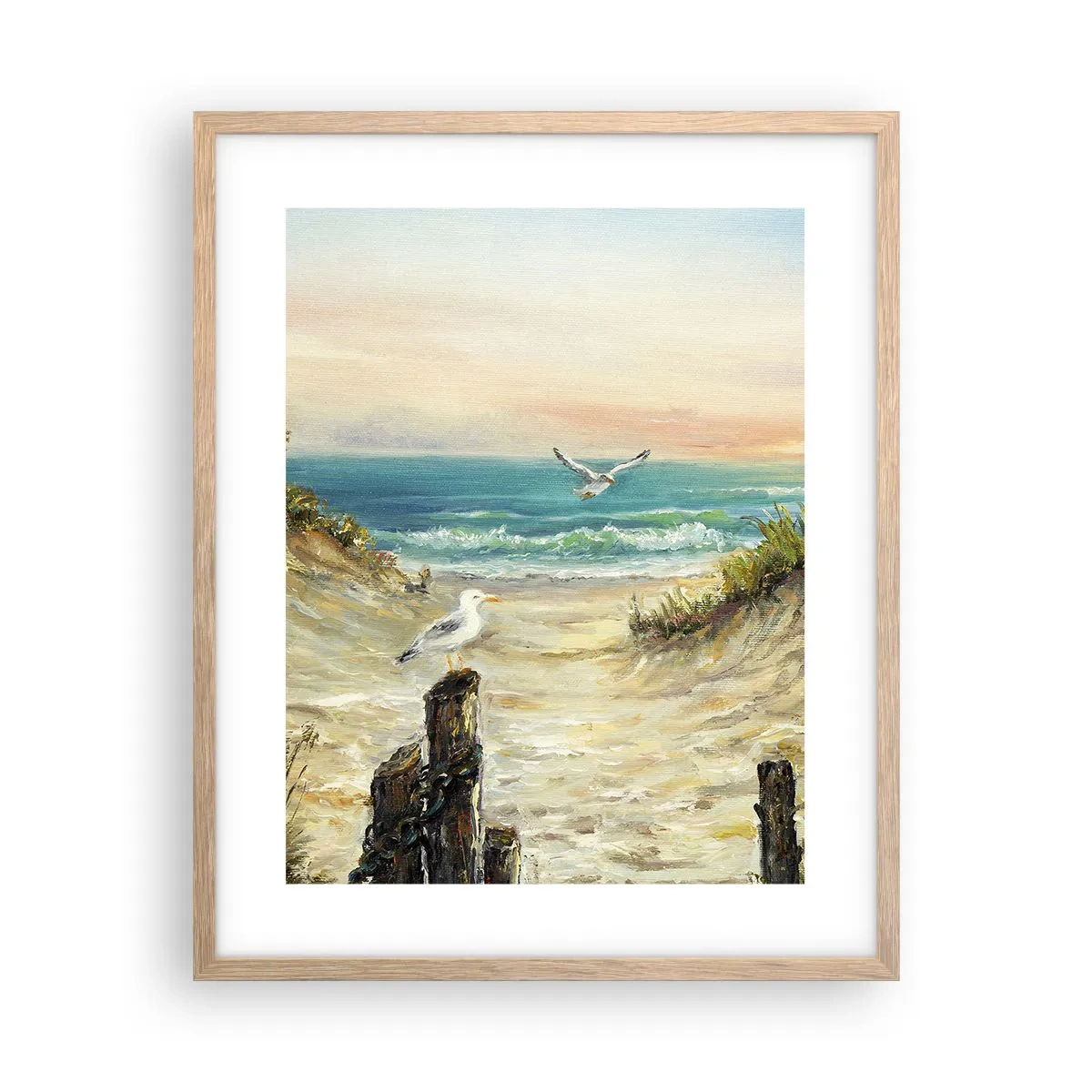 Een poster in een licht eiken lijst - Windstille afzondering - 40x50 cm