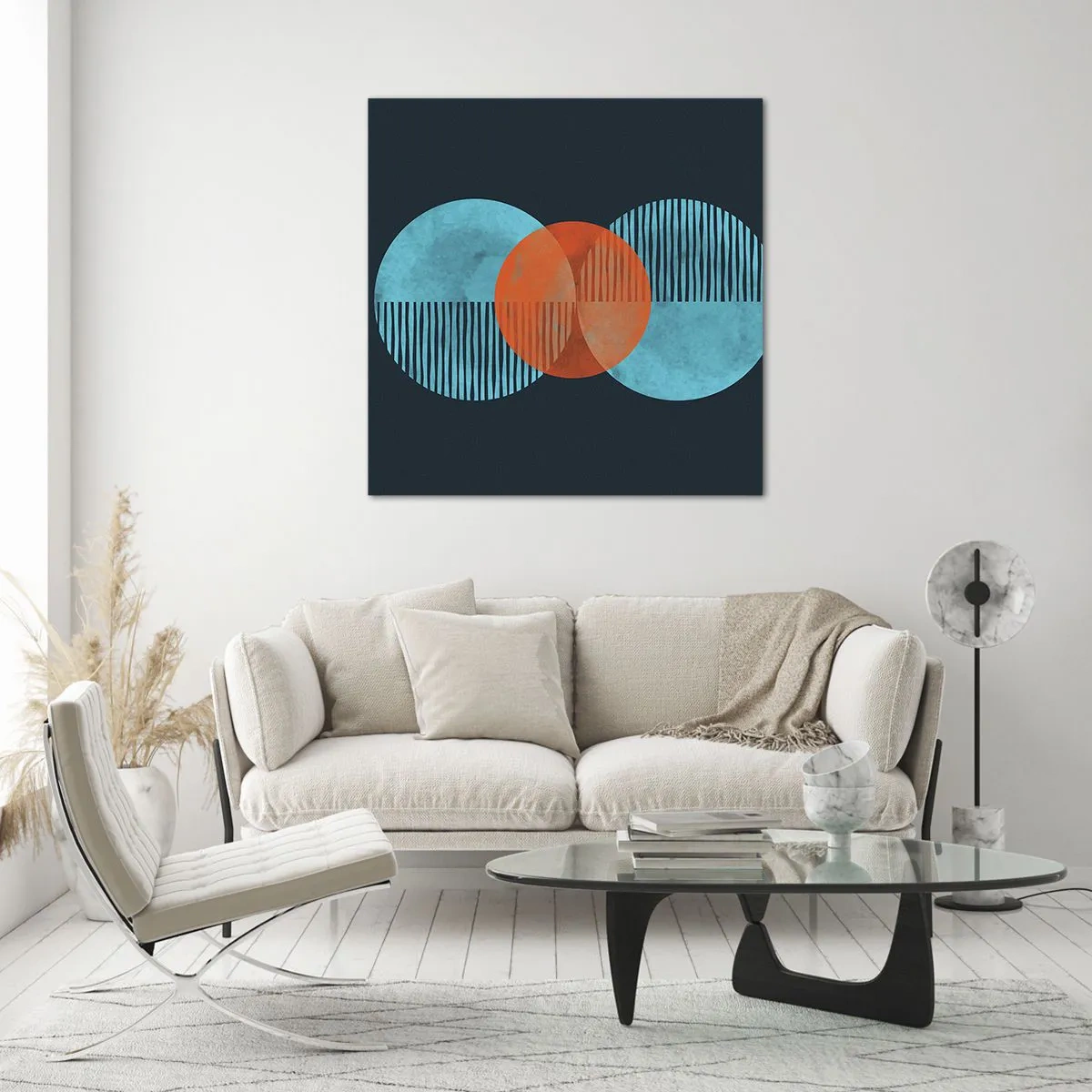 Schilderen op glas - Symmetrische compositie - 30x30 cm