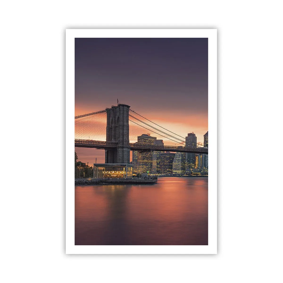 Poster - Ondergedompeld in lila stilte - 61x91 cm