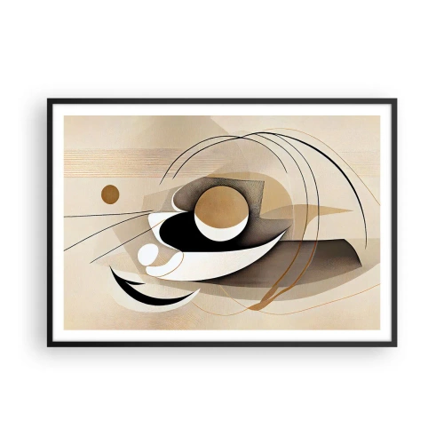 Poster in een zwarte lijst - Compositie: de essentie van de dingen - 100x70 cm