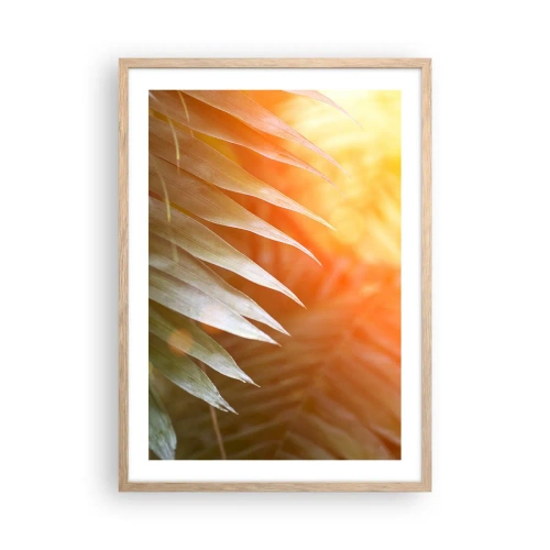 Een poster in een licht eiken lijst - Ochtend in de jungle - 50x70 cm