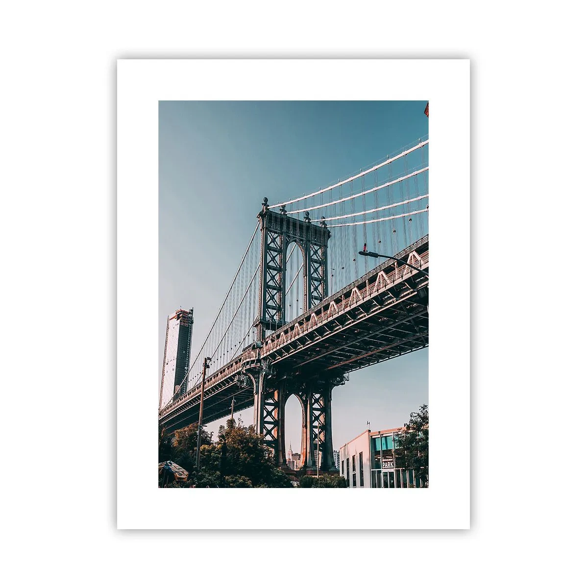 Poster - Over de golven van de stad - 30x40 cm