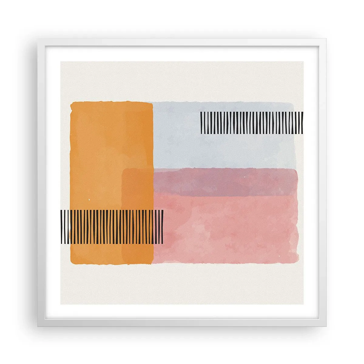 Poster in een witte lijst - Van hoek tot hoek - 60x60 cm