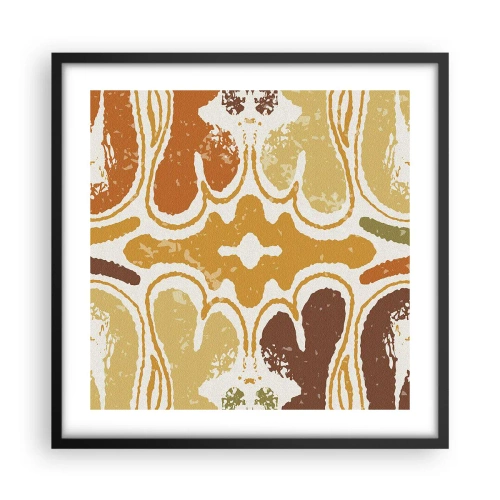 Poster in een zwarte lijst - Sentimentele abstractie - 50x50 cm