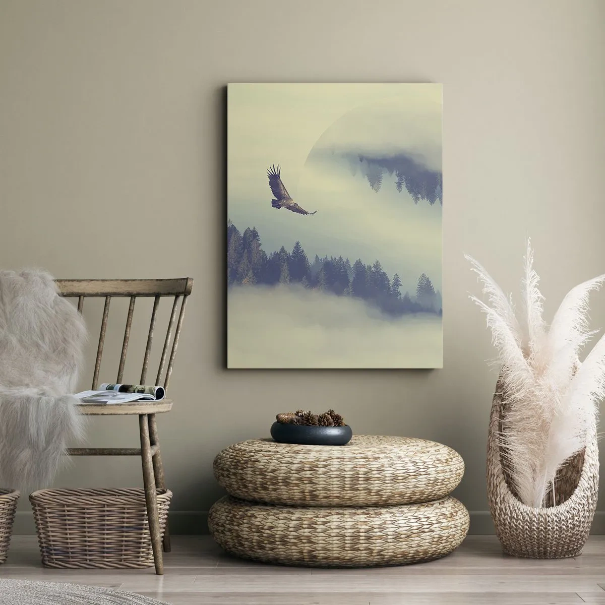 Schilderen op canvas - Ik zag de schaduw van een adelaar - 50x70 cm