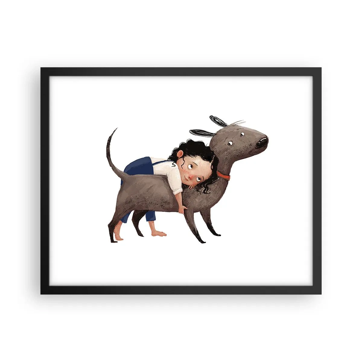 Poster in een zwarte lijst - Beste vrienden - 50x40 cm