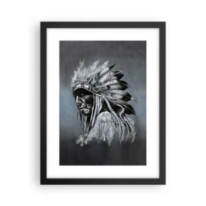 Poster in een zwarte lijst - Keer terug naar de wortels - 30x40 cm