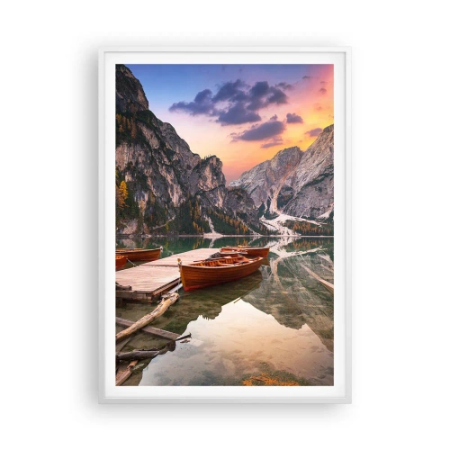 Poster in een witte lijst - Belofte van de dag - 70x100 cm