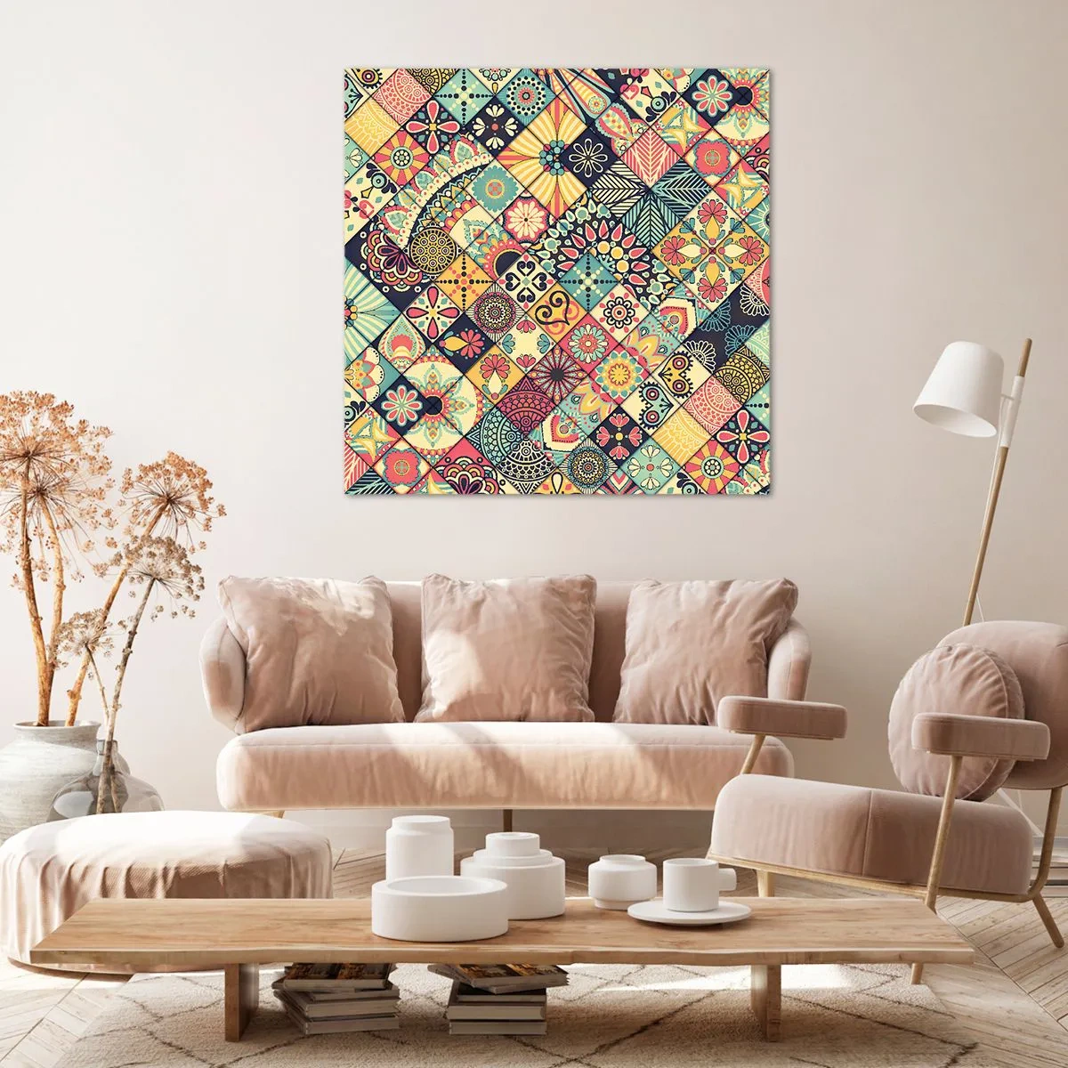 Schilderen op canvas - Marokkaanse sfeer - 40x40 cm