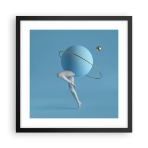 Poster in een zwarte lijst - En de planeten zijn gek geworden - 40x40 cm