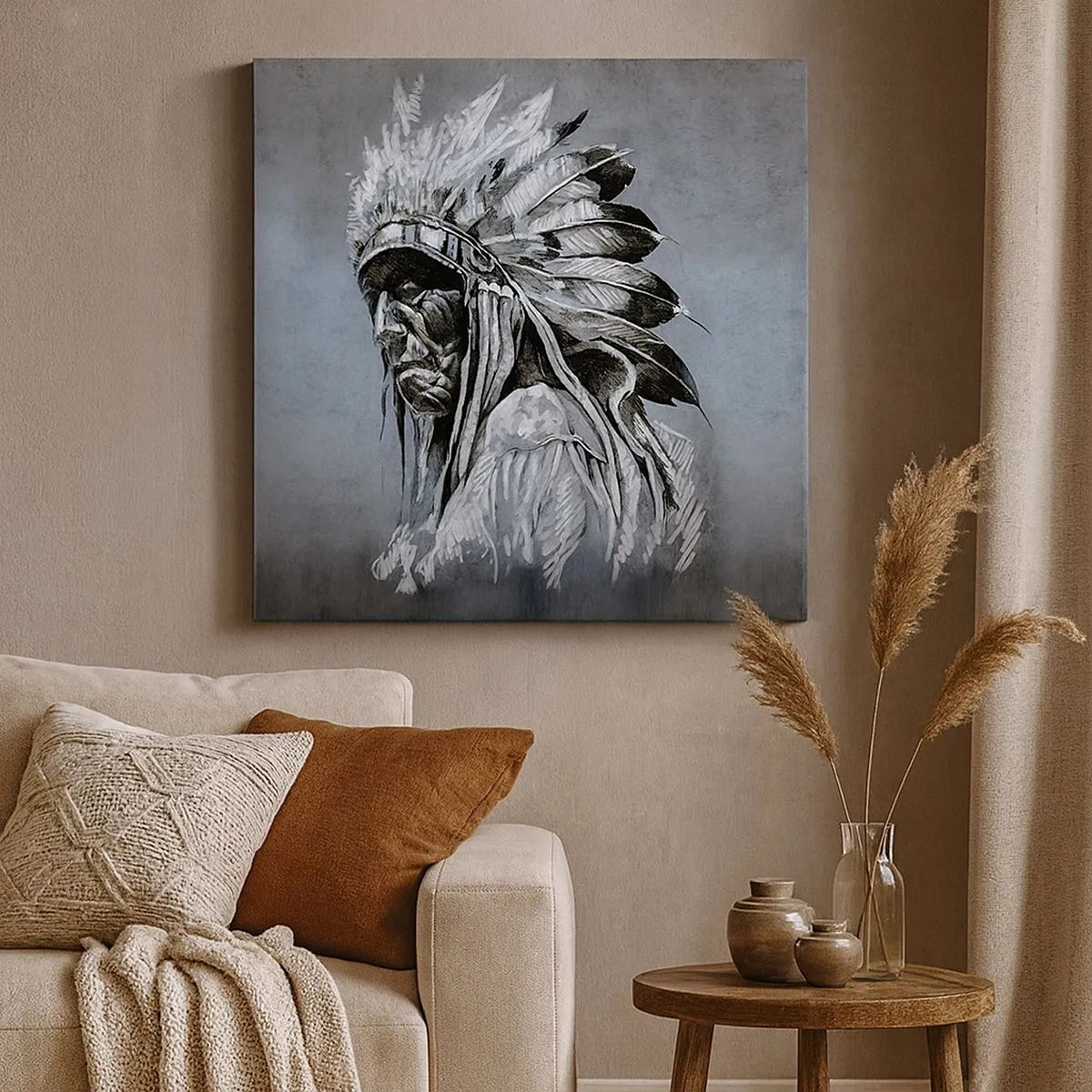 Schilderen op canvas - Keer terug naar de wortels - 30x30 cm