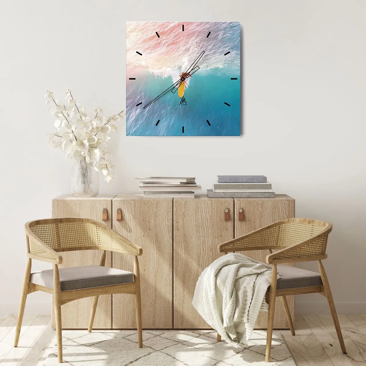 Wandklok - Klok - De oceaanruiter - 30x30 cm